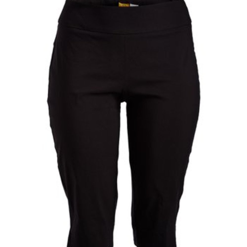 NWOT Ruby Rd. Womens Black Solar Tech Capri Pants (14)